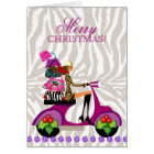 Sac à main Xmas Fun Purse Zebra Purple