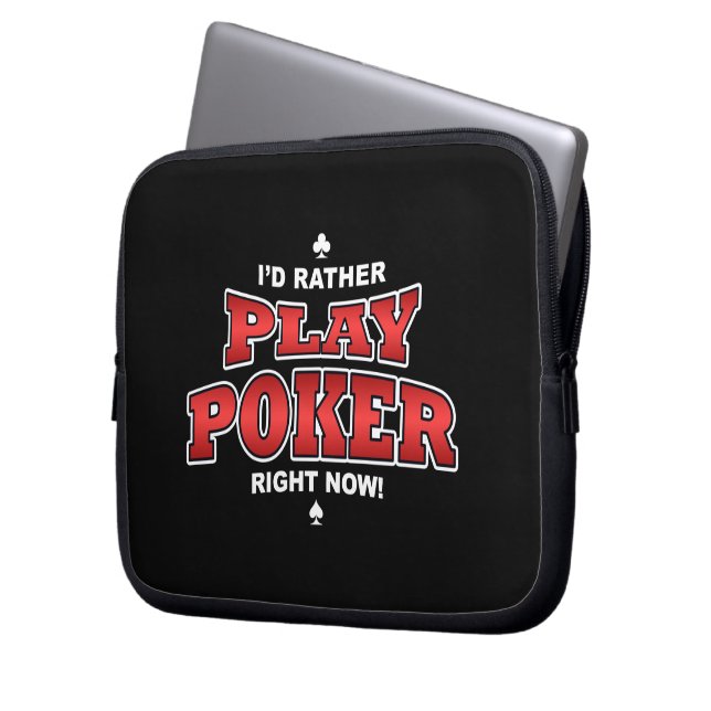 Sac à manches pour ordinateur portable Poker (devant gauche)