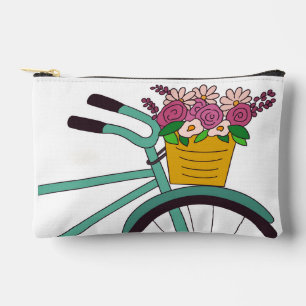 Sac à maquillage/crayon à vélo fleuri