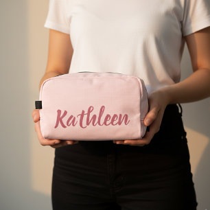 Sac à maquillage personnalisé rose pour demoiselle
