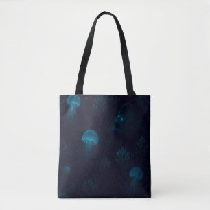 Sac à motifs de lueur de mer profonde bioluminesce