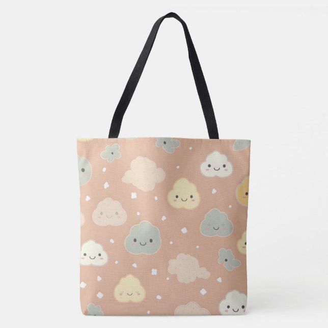 Sac à pendentif Clouds Motif Parti de bois d'oeuvr (Devant)