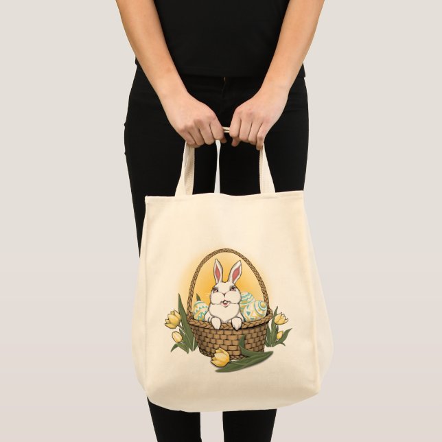 Sac à provisions d'art de lapin de Pâques de sac (Devant (produit))