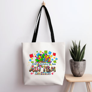 Sac à provisions de fleur de sensibilisation à l'a