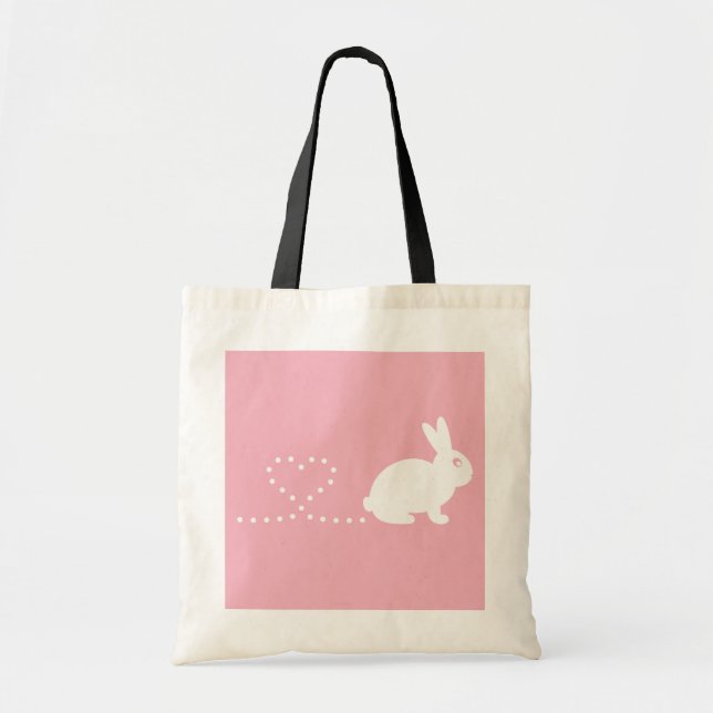 Sac à provisions de lapin de coeur de Pooping (Devant)