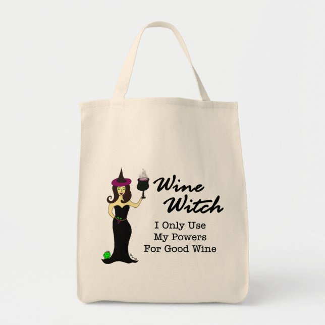 Sac à provisions de sorcière de vin (Devant)