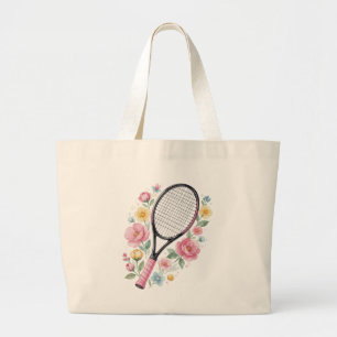 Sac à raquettes de tennis fleuris Sac à raquettes