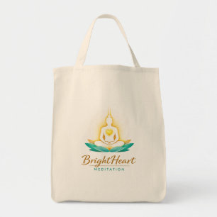 Sac à shopping avec logo de méditation Brightheart
