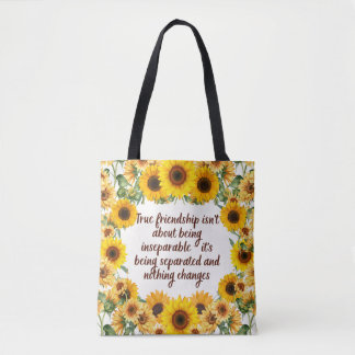 Sac à Tote Citation de Véritable Amitié – Tendance