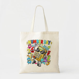 Sac à Tote Jour du Nombre   Apprentissage Amusant 