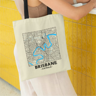 Sac à Tote Plan de la ville de Brisbane, Australie