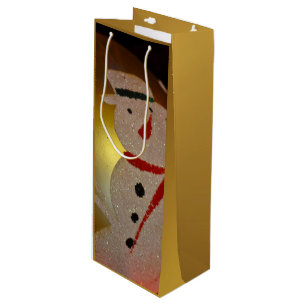 Sac à vin de l'ornement de Noël Snowman congelé