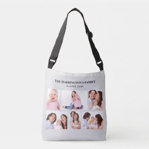 Sac Ajustable 6 sections Photo personnalisée Cadres gris minimal
