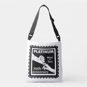 Sac Ajustable 70e anniversaire du mariage platine bleu tradition