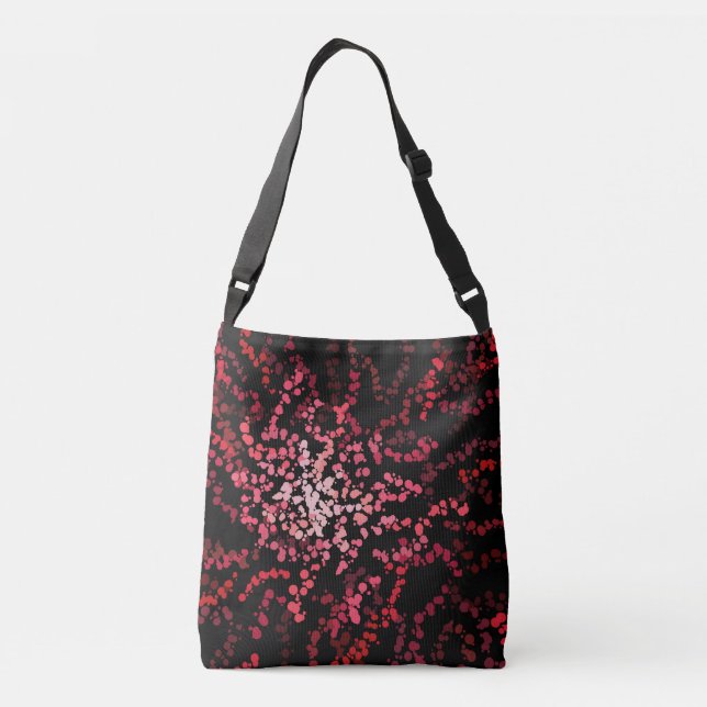 Sac Ajustable Abstract Splatter Dots Of Pinks And Reds Pattern (Dos)