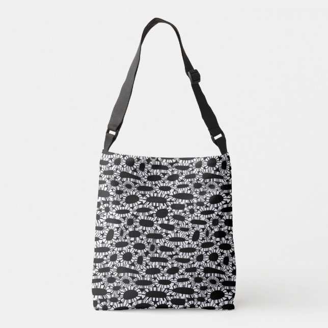 Sac Ajustable Abstrait 250923 - Blanc sur noir (Dos)