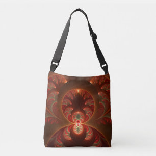 Sac Ajustable Abstrait lumineux rouge orange moderne Fractal