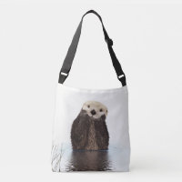 Adorable Otter souriant dans le lac