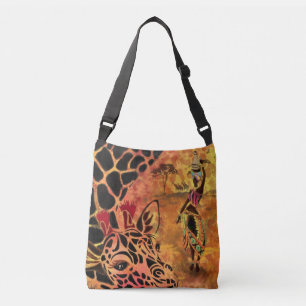 Sac Ajustable African Girl and Giraffe - Amis - Dessin artistiqu
