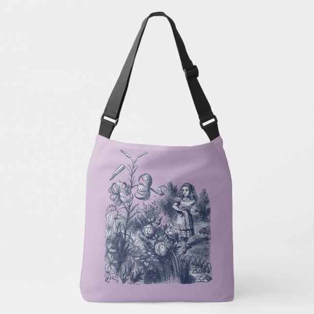Sac Ajustable Alice au pays des merveilles & Fleurs (Devant)