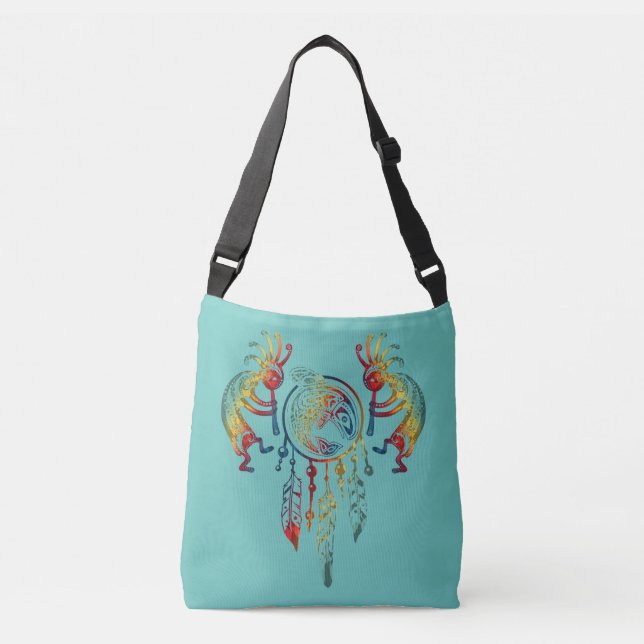 Sac Ajustable Amérindien Kokopelli Whale Dreamcatcher 1 (Devant)