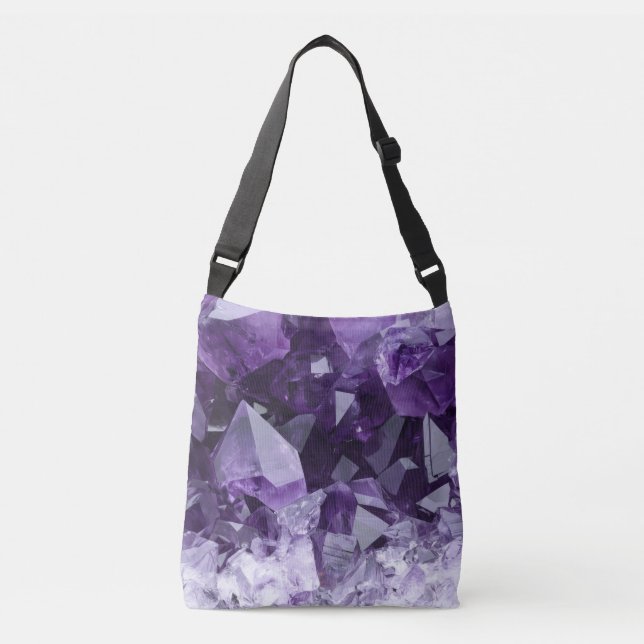 Sac Ajustable Amethyst Healing Crystal Cluster (Devant)