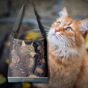 Sac Ajustable Amoureux des chats Rose Art déco Dusty