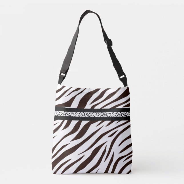 Sac Ajustable Animal print zebra black and white bag market (Dos)