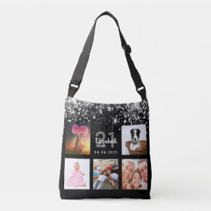 Sac Ajustable Anniversaire noir argent parties scintillant photo