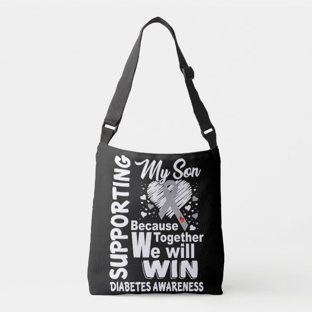 Sac Ajustable Appuyer mon fils Mois de sensibilisation au diabèt (Devant)