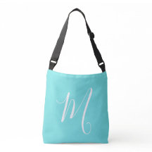 Aqua Blue Monogramme initial