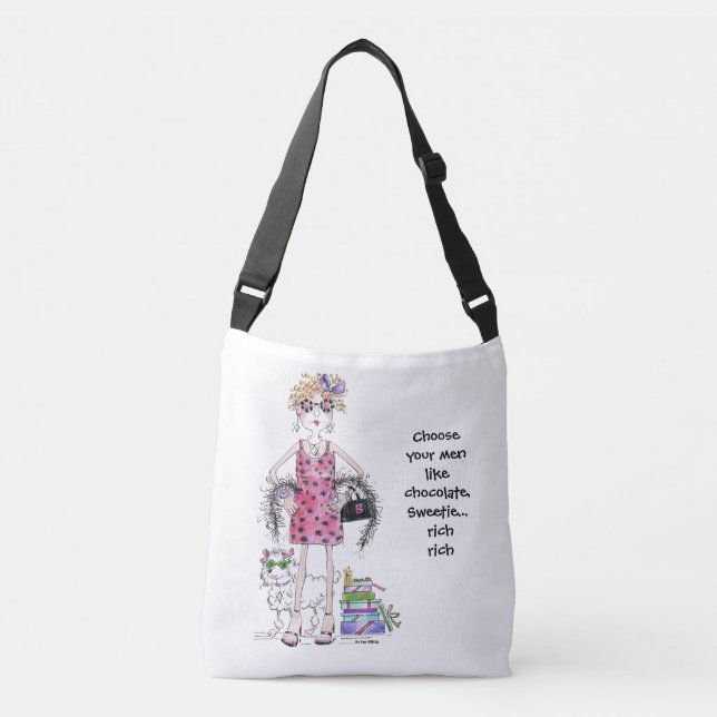 Sac Ajustable Aquarelle Art femme humoristique dire (Devant)
