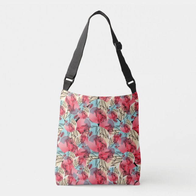 Sac Ajustable Aquarelle chaude froide Florale géométrique (Devant)
