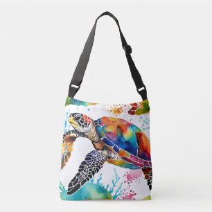 Sac Ajustable Aquarelle colorée Seaturtle Art