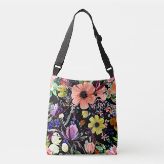 Sac Ajustable Aquarelle Floral sans Seamless Garden Motif