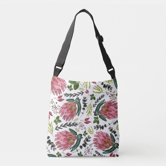 Sac Ajustable Aquarelle florale Protea Botanique (Devant)