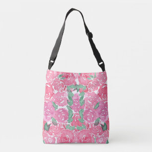 Sac Ajustable Aquarelle romantique Rose rose rouge motif floral