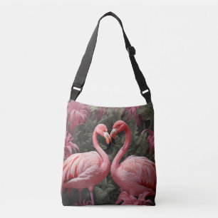 Sac Ajustable Aquarelle Tropical Rose Flamant rose Romance