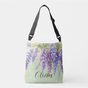 Sac Ajustable Aquarelle violette glycine florale lilas botanique