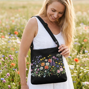 Sac Ajustable Aquarelles de prairie de fleurs sauvages.