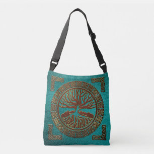 Sac Ajustable Arbre de la vie - Yggdrasil - cuir de relief de