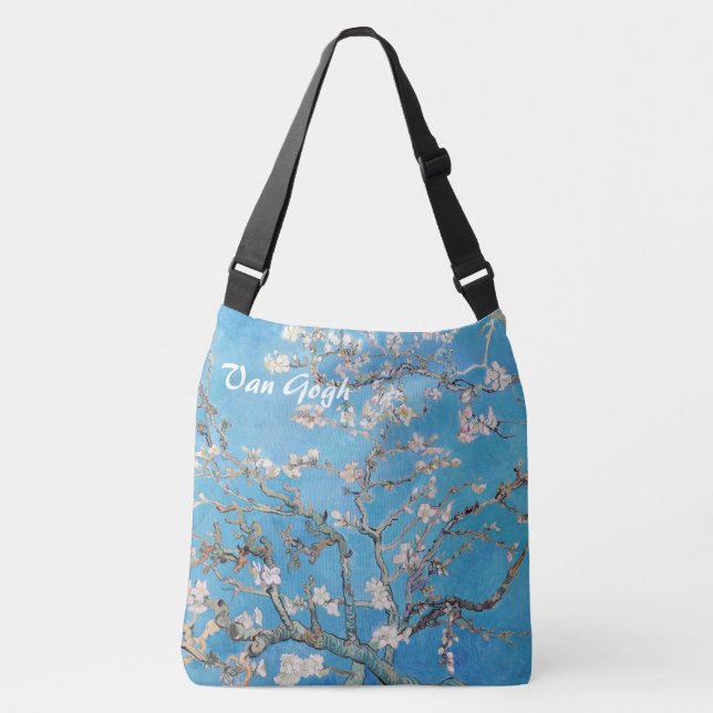 Sac Ajustable Arbre en fleurs d'amande Bleu Vincent van Gogh Art (Devant)