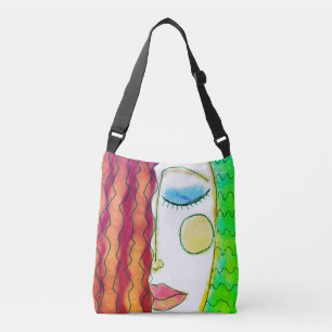 Sac Ajustable Art Abstrait des cheveux rouges