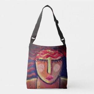 Sac Ajustable Art Abstrait des cheveux rouges