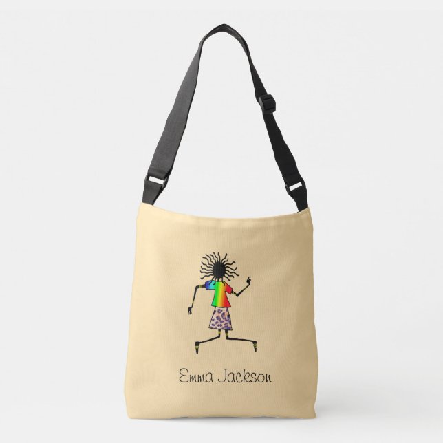 Sac Ajustable Art africain, joyeux danseur anniversaire (Devant)