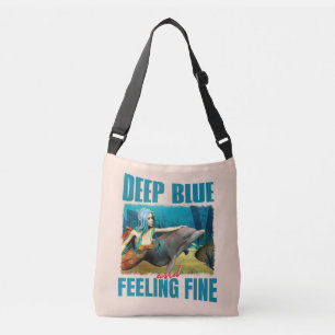 Sac Ajustable Art de dauphin sirène bleu profond et se sentant b
