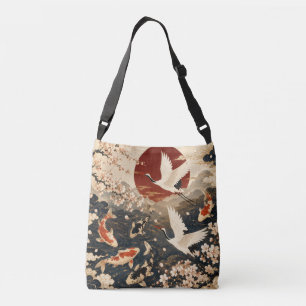 Sac Ajustable Art élégant personnalisé de carpes koï et grues ja