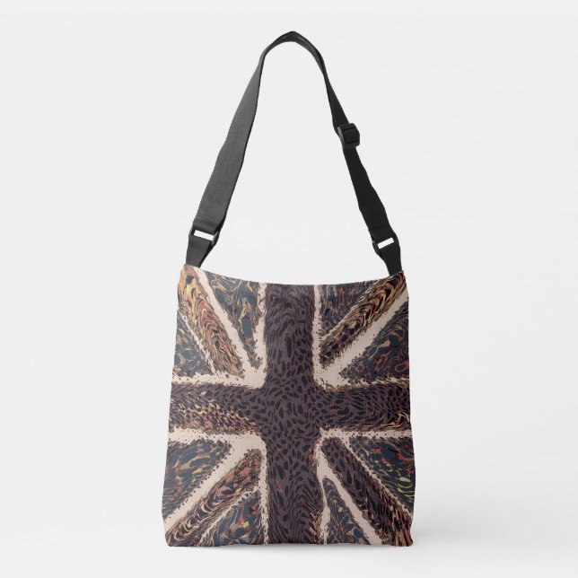 Sac Ajustable Art Liquide Union Jack Brown, Motif animal sauvage (Devant)