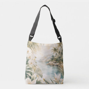 Sac Ajustable Art mural aquarelle tropical luxueux côtier