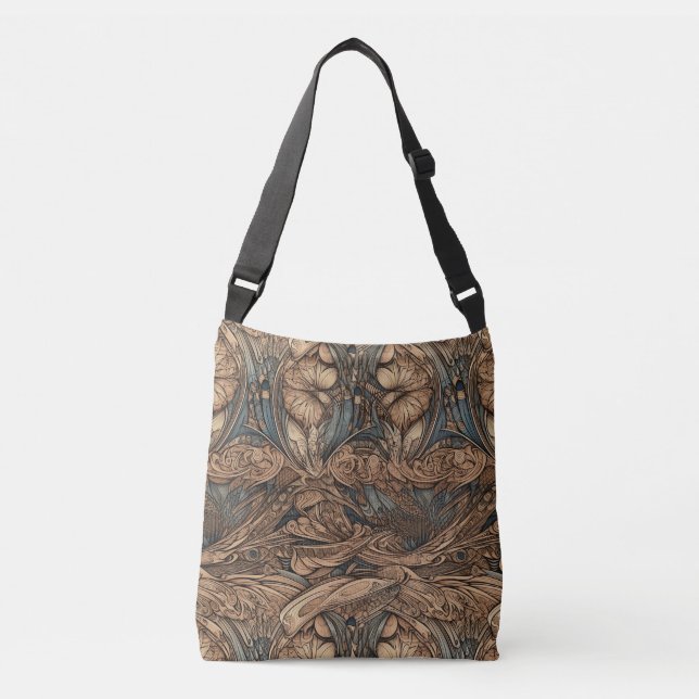 Sac Ajustable Art Nouveau Floral élégant (Devant)